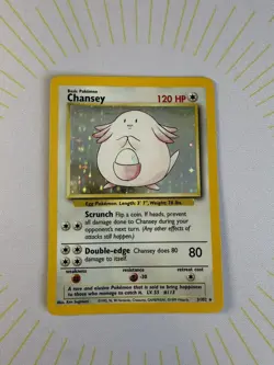 Pokemon TCG Chansey Base Set Holo Rare Card 3/102 NM/LP Condition ✨ - Image 3