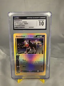 Houndour REVERSE HOLO cgc 10 GEM MINT EX Dragon 59/97 2003 psa card Pokemon ccg - Image 1