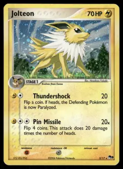 Pokemon Cards Jolteon 3/17 Holo POP Series 3 Rare LP - Image 1