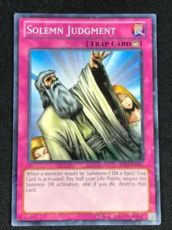 YUGIOH SOLEMN JUDGMENT BP01-EN047 STARFOIL (MP) - Image 1