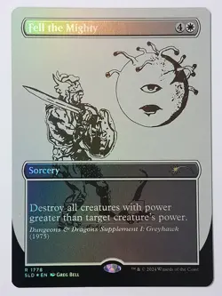 Fell the Mighty (Foil Borderless #1778) - NM - SLD Secret Lair D&D - MTG Magic - Image 1