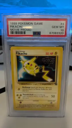 1999 Pokemon Pikachu WB Movie Promo #4 PSA 10 Gem Mint - Image 1