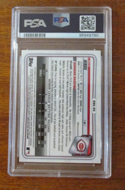 2020 BOWMAN CHROME MEGA BOX REFRACTOR AUTO RECE HINDS PSA 10 - Image 3