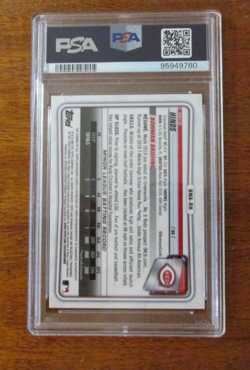 2020 BOWMAN CHROME MEGA BOX REFRACTOR AUTO RECE HINDS PSA 10 - Image 4