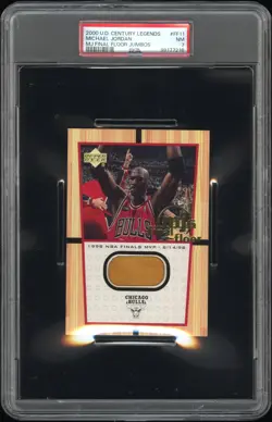 2000 UD CENTURY LEGENDS MJ FINAL FLOOR JUMBOS #FF11 MICHAEL JORDAN PSA 7 - Image 1