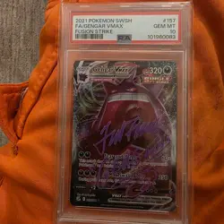 Pokemon - Gengar VMAX - Ted Lewis Signed - 157/264 - Fusion Strike - PSA 10 - Image 1