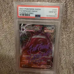 Pokemon - Gengar VMAX - Ted Lewis Signed - 157/264 - Fusion Strike - PSA 10 - Image 3