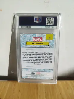 2024 Topps Chrome Trading Card Marvel Iron Man #13 PSA 10 GEM MINT - Image 2