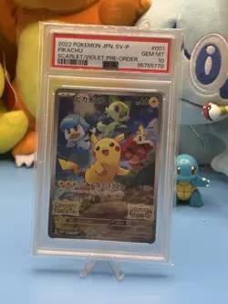 PSA 10 Pikachu SV-P 001 Scarlet & Violet Pre-Order Promo Japanese Pokemon Card - Image 1