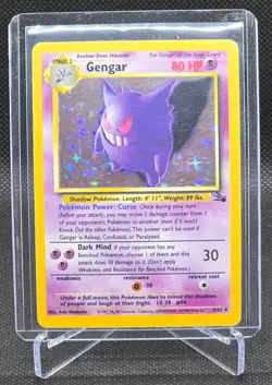 Gengar 5/62 – Fossil Set – Holo Rare – WOTC 1999 Pokemon Card - Image 1