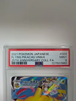 2021 Pokemon Japanese 25th Anniversary Collection #024 Flying Pikachu Vmax PSA 9 - Image 2