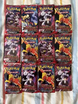 Pokemon TCG Destined Rivals SEALED booster packs Open bundle (12x) - Image 1