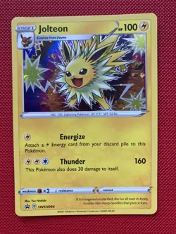 Jolteon SWSH094 Promo Pokemon Card - Rare Holo Sword & Shield - NM - Image 1
