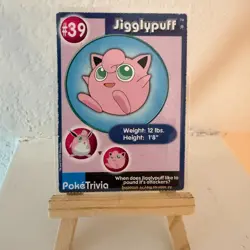 Jigglypuff #39 Pokemon Burger King 1999 PokeTrivia Movie Card Original 151 - Image 1