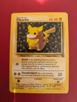 Pikachu #1 Black Star Promo WOTC Pokemon Card - Excellent Condition - Image 1
