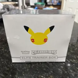 Pokemon Celebrations ETB 25th Anniversary English 65 Card Sleeves Damaged Wrap - Image 1