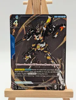 GD01-003 Unicorn Gundam 02 Banshee (Destroy Mode) LR+ Gundam Card Game TCG Alt - Image 2
