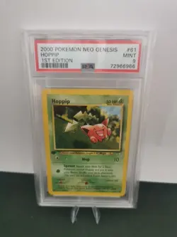 PSA9 2000 POKEMON NEO GENESIS 1ST EDITION #61 HOPPIP - Image 1