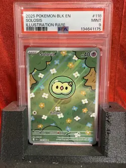 Pokemon TCG Solosis Illustration Rare Black Bolt 118/086 PSA 9 - Image 1