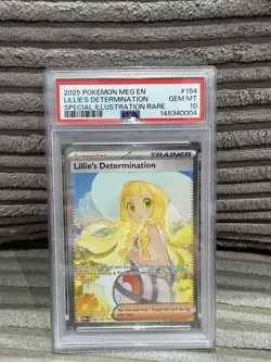 2025 Pokemon TCG Lillie's Determination Mega Evolution SAR 184/132 PSA 10 - Image 1