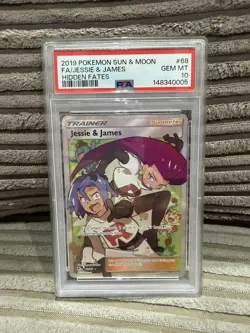 Pokemon TCG - Jessie and James Full Art 68/68 Hidden Fates - PSA 10 - Image 1