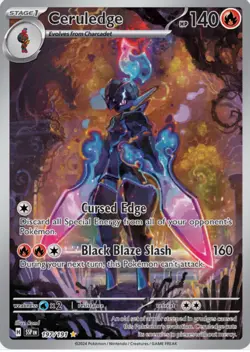 Pokemon Ceruledge Illustration Rare Holo 197/191 Sv08 Surging Sparks EN 2024 - Image 1