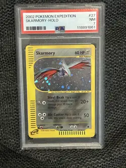 Pokemon Skarmory Holo Rare 2002 Expedition #27/165 - PSA 7 - NM - Image 1