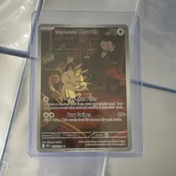 Team Rocket's Meowth Pokemon TCG Sv10 Destined Rivals Holo 70 HP Rare 203/182 - Image 1