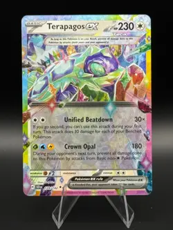 Pokemon Terapagos EX 128/142 SV07 Stellar Crown NM Double Rare - Image 1