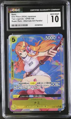 CGC 10 Nami #OP08-106 Japanese 2024 One Piece Two Legends - Image 1