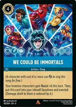 1x We Could Be Immortals - 162/204 - Rare - Cold Foil Light Play Disney Lorcana: - Image 1