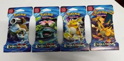 Pokemon XY Evolutions Booster Pack Blister Art Set 4 Packs New Sealed - Image 1