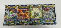Pokemon Sealed Brilliant Stars Art Set 4x Unweighed Packs 2022 - Image 1