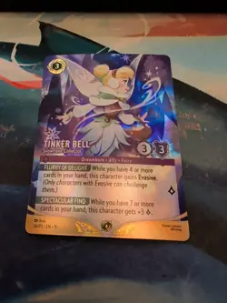 Tinker Bell-Snowflake Collector Top 8 Foil Promo Disney Lorcana Card - Image 1