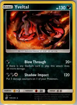 Yveltal 139/236 Holo SM - Unified Minds - Pokemon Card - NM - Image 1