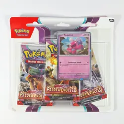 Pokemon Scarlet & Violet Paldea Evolved 3 Pack Blister Tinkatink Promo - Image 1