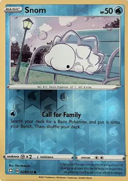 Snom 029/072 Common Shining Fates Pokemon Reverse Holo Near Mint - Image 1