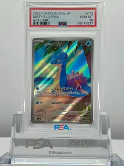 PSA 10 MISTY'S LAPRAS 072 2025 Pokemon JAPANESE SV9a Heat Wave Arena Art Rare - Image 1