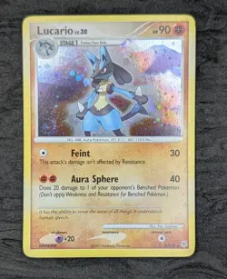 Lucario 6/130 Holo Rare Diamond & Pearl Pokemon Lightly Played - Image 1