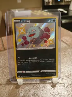 Pokemon TCG Koffing SV076/SV122 Shiny Rare Shining Fates Shiny Vault - Image 1