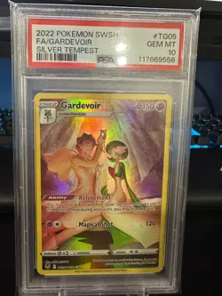 2022 POKEMON SWORD & SHIELD SILVER TEMPEST #TG05 FULL ART/GARDEVOIR PSA 10 - Image 1