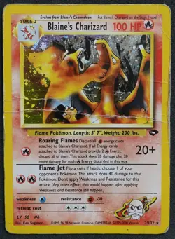 Pokemon TCG - Blaine's Charizard Gym Challenge 2/132 Holo - Damaged DMG - Image 1
