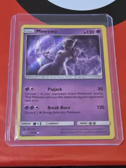 Pokemon TCG Mewtwo 12/18 Detective Pikachu Holofoil Near Mint - Image 1