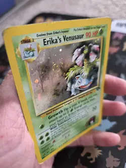 Erika's Venusaur Pokemon TCG Card 4/132 Gym Challenge Holo Rare With Swirl MP - Image 3