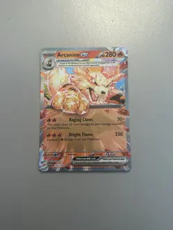 Pokemon TCG Arcanine EX Double Rare Card 032/198 Scarlet & Violet Base NM/M - Image 1