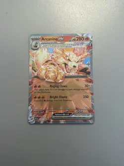 Pokemon TCG Arcanine EX Double Rare Card 032/198 Scarlet & Violet Base NM/M - Image 2