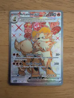 Pokemon TCG Arcanine EX Full Art Ultra Rare Card 224/198 Scarlet Violet Base Set - Image 1