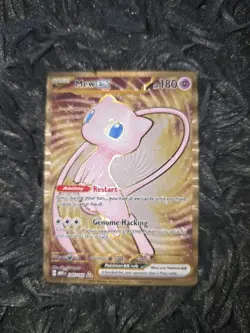 Pokemon TCG Scarlet & Violet Mew EX 205/165 Gold Metal Promo Card - Image 1