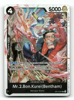 Mr.2.Bon.Kurei (Bentham) OP14-091 - The Azure Sea's Seven - One Piece Card NM/M - Image 1