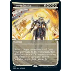 Invoke Justice (showcase) X4 M/NM Magic MTG Kamigawa: Neon Dynasty - Image 1